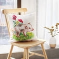 thumbnail image 5 of LALILO Throw Pillow Covers Cute Pig Walking Green Grass Red Cushion Cover 18" x 18", 4331 Pack, 5 of 6