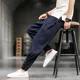 thumbnail image 5 of Pantalones anchos y holgados de lino para hombre, pantalones casuales finos y sueltos de verano para hombre, ropa de calle estilo harén, promoción, ropa estética original y popular, 5 of 5