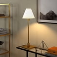 thumbnail image 4 of Evelyn&Zoe Clement 28" Tall Table Lamp with Fabric Shade, Brass/White, 4 of 7