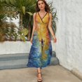 thumbnail image 5 of Colorful Kayaks Glide Across The Lake Sleeveless Dress Woman Fashion Long Dresses Women's Summer Suit Dress 2025, 5 of 7