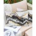 thumbnail image 6 of Black Marble Throw Pillow Cover 20 x 36 Inch Decorative Pillow Cover Modern Gradient Abstract Waves Texture Lumbar Pillowcase Seasonal Rectangle Cushion Case for Couch Sofa Bed Living Room, 6 of 7