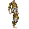 thumbnail image 2 of Honeii Fishing Gnome Fisherman Pattern Mens Pajamas Set,2pcs Men's Lounge Long Sleeve Sleep Shirt and Pajama Bottoms Sleepwear Set,Mens Pjs Sets-Large, 2 of 7