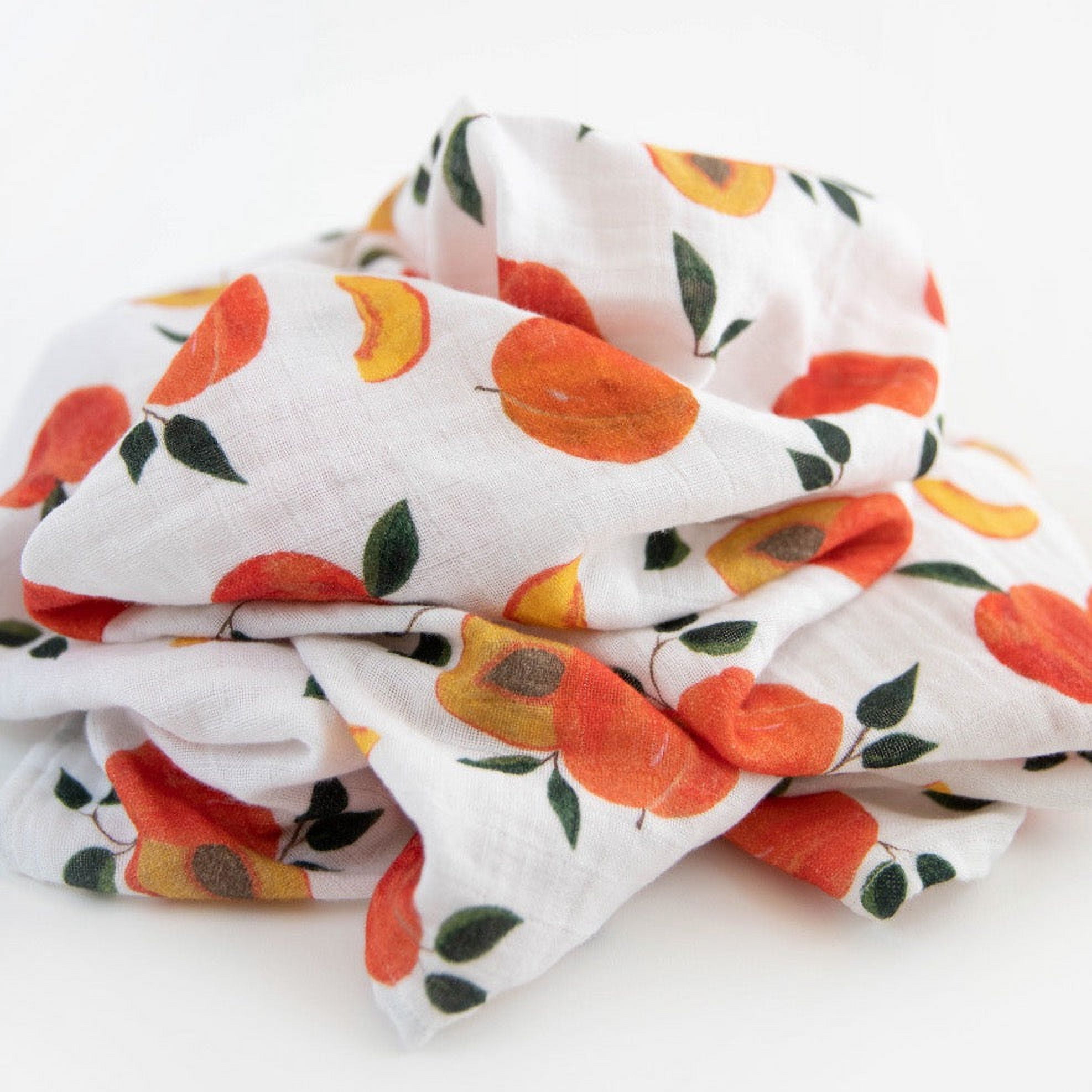 Red Rovr 100% Organic Cotton Muslin Swaddle Infant Blanket 2 Pk, Unisex, Peachy