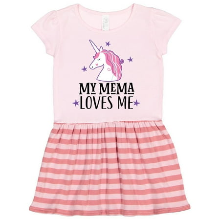 

Inktastic My Mema Loves Me Girl Unicorn Gift Toddler Girl Dress