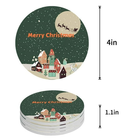 

KXMDXA Forest Path in Dark Deep in Forest Fog Halloween Creepy Twisted Branches Picture Set of 8 Round Coaster Drinks Absorbent Ceramic Stone Coasters Cup Mat Cork Base Coffee Table Bar Decor