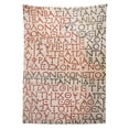 thumbnail image 3 of Ambesonne Retro Tablecloth Rectangular Table Cover, Old Latin Tombstone, 52"x70", Peach Dark Coral Taupe, 3 of 4