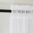 thumbnail image 2 of OVZME Luna 84" White Striped Sheer Curtains 2 Panels - Light Filtering Privacy Sheers for Living Room Sliding Glass Doors, Vertical Stripe Textured Rod Pocket, 42"W x 84"L Each, White, 2 of 7