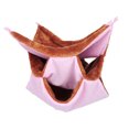 thumbnail image 2 of Small Pet Cage Hammock, Warm Plush Triple BunkBed Hanging Hammock Cage Accessories for Parrot Sugar Glider Ferret Squirrel Hamster Rat Hideout Playing Sleeping, 2 of 7