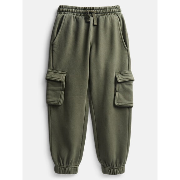 Wonder Nation Boys Fleece Cargo Jogger Pants, Sizes 4-18 & Husky