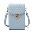 thumbnail image 1 of Bolso pequeño de Pu para mujer, minibolso bandolera pequeño, bolso para teléfono móvil con rombos a la moda, 1 of 5