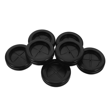 ELAYARD 8Pcs Round Desk Cable Grommet Rubber Plug with Double Sided Wire Protection and Easy Installation