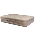 thumbnail image 2 of Colchón de aire color marrón champán para 2 personas, elevado, engrosado, autoinflable, de PVC, con capacidad de carga de 661,4 lb, 4000 mAh, cama de aire inflable para acampar al aire libre, 2 of 14