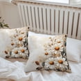thumbnail image 6 of Throw Pillow Covers 16x16 Inch Set of 2, Spring Floral Waterproof Outdoor Pillow Covers, Daisy Summer Botanical Vintage Flowers Decorative Cushion Pillowcases for Couch, Sofa, Bed, Garden, Patio, 6 of 9