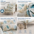 thumbnail image 2 of Ktaxon Floral Print Velvet Accent Chair with Lumbar Pillow, Upholstered Club Chair with Rubber Wood Legs, Living Room Armchair for Bedroom Reading Corner Beige, 2 of 10