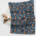thumbnail image 6 of Naloa Playful Foxes Forest Blues Dog Blanket, 3 Sizes Cat Blanket for Indoor Cats Large Medium Small Dog Gifts-Medium, 6 of 8