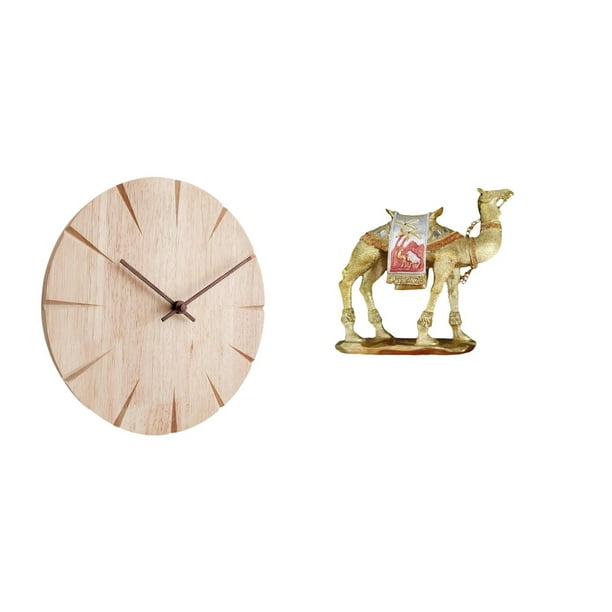Reloj De Pared De Madera, Diseño Creativo, Decorativo, Silencioso, Para Restaurante, Oficina, Figura De Camello, Adorno De Escritorio, Estatua De Animal De Resina, Escultura Para Entrada,