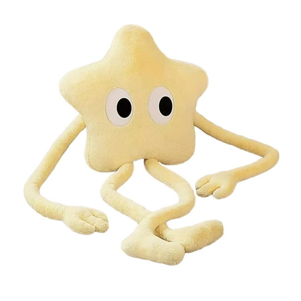 Juguetes de estrella de peluche de dibujos animados, juguete suave, regalos de cumpleaños decorativos para niñas, niños, adultos, niños y adolescentes Amarillo