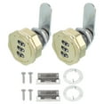 thumbnail image 1 of Cerradura de combinación Uxcell de aleación de zinc sin llave con contraseña de 3 dígitos para armario, cilindro con acabado cromado dorado 1-3/16, 1 of 7