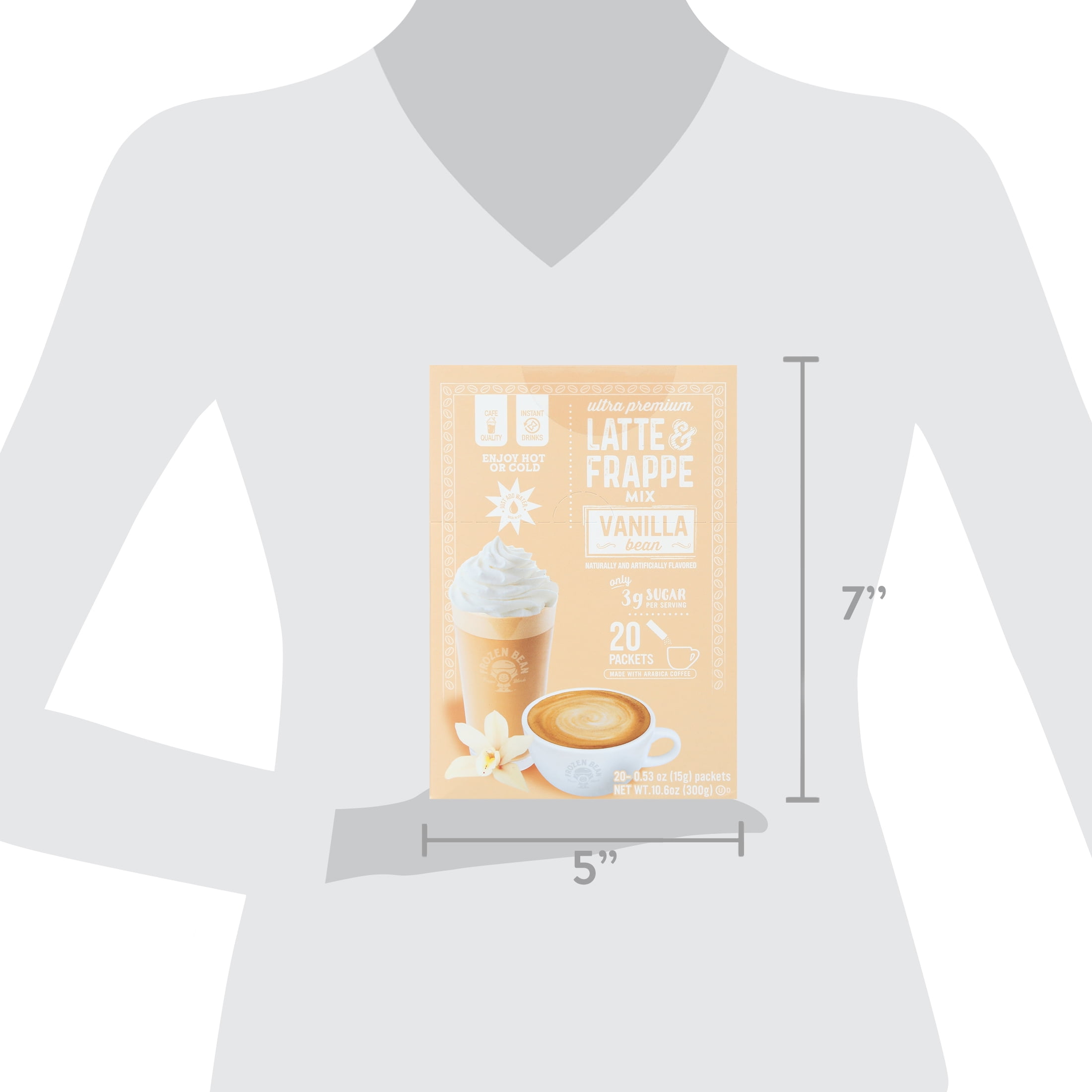 (3 pack) Frozen Bean Ultra-Premium Vanilla Bean Latte & Frappe 20Pk