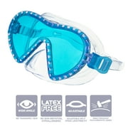 Dolfino Child Latex Free Swim Mask and Snorkel Set with Wideangle View, Blue