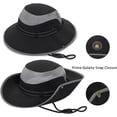 thumbnail image 2 of LinYooLi Bucket-Hats Sun-Protection Wide-Brim Splicing-Mesh-Panels for Men - Beach-Sun-Hat for Outdoor Casual Wear,Fishing,Travel, 2 of 8