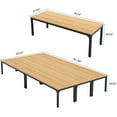 thumbnail image 2 of Tribesigns 6.5FT Modern Office Conference Table, 78.74-Inch Large Seminar Meeting Desk with Metal Legs and Adjustable Pads, Boardroom Training Table, Light Walnut, 2 of 5