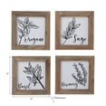 thumbnail image 2 of IH Casa Decor Framed Wood Blocks Kitchen Herbs Asstd - Set of 4, 2 of 4