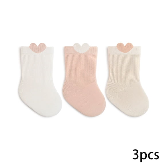 AJZIOJIRO 3 Pairs Baby Girls Boys Knee High Long Socks Toddler Infant Cotton Cartoon Socks Autumn Socks Thigh High Socks for 0-5Y