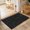 Black, White, Gray, variant on Round Area Rug - 3ft Fall Orange Watercolor Non Slip Washable Circle Carpet Soft Large Floor Rugs for Living Room Bedroom Nursery Office