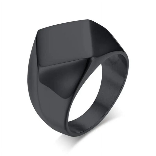 Anillo cuadrado Punk para hombre, joyería de acero inoxidable 316L, anillos personalizados, Color negro, dorado y plateado, accesorios de joyería impermeables, regalos