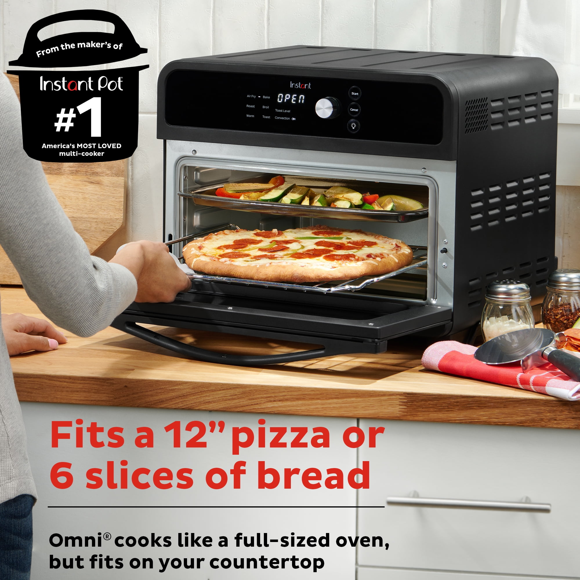 Instant Pot Omni Plus 18L 10-in-1 Air Fryer Toaster Oven Silver