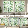 thumbnail image 6 of HonorHut Floral Kitchen Curtains Sets 2 Tiers Light Filtering Pocket Valances Decorative Leaf Printing Drapes Curtain Valance and Tier Set Fresh Green, 6 of 6