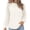 Beige, variant on ZDNIXIAN Basic T Shirts for Women ,Hollow Lace Raglan Puff Long Sleeve Top, Crew Neck Loose Fit Solid Color Pullover Shirt
