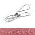 thumbnail image 2 of Paquete de 40 pinzas para ropa pequeñas de acero inoxidable Pinzas para ropa duraderas Clips multiusos de alambre de metal para lavandería, hogar, cocina, viajes al aire libre, oficina, 2 of 5