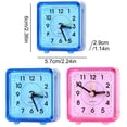 thumbnail image 6 of Brightly Colored Transparent Silent Desk Alarm Clock - Precise Quartz Movement Non-ticking Clock for Bedroom, Office & Nightstand, Compact and Portable,Silent Quartz Desk Clock(Pink,), 6 of 7
