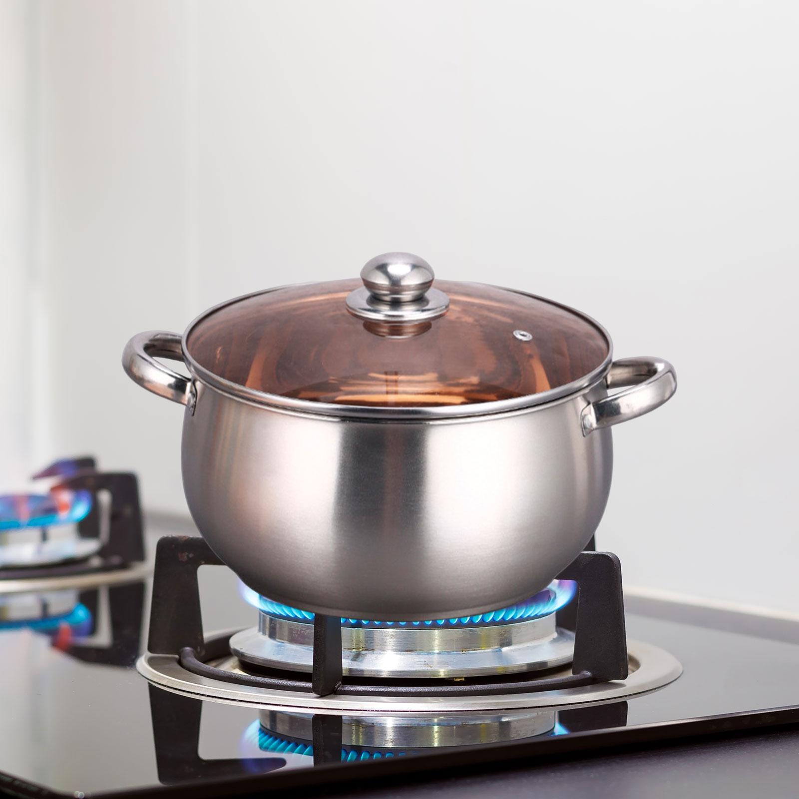 Petite Marmite En Acier Inoxydable – Avec Manches En Bois, Antiadhésive, Pour Induction Et Gaz, 32 Cm