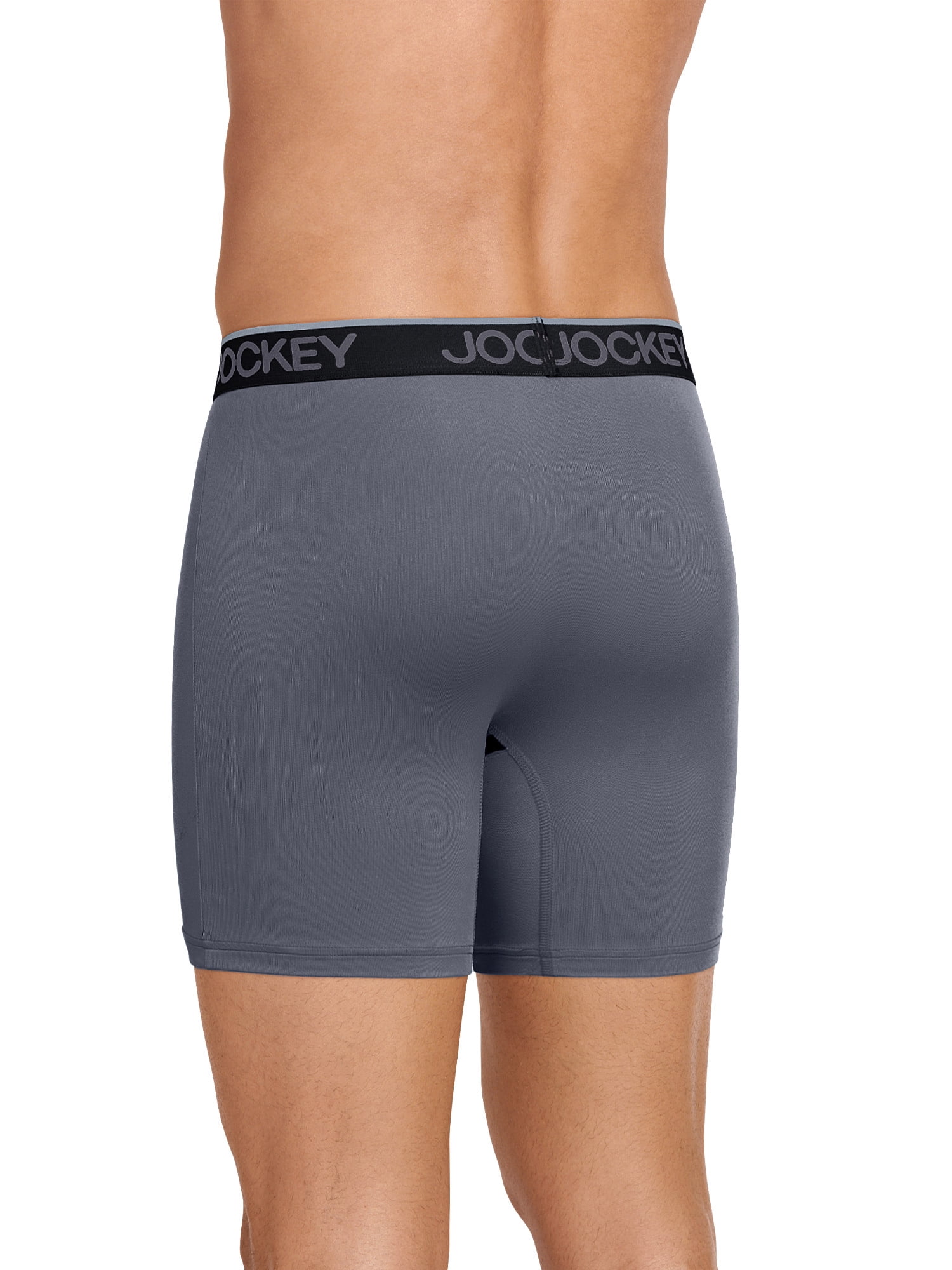 Jockey Essentials® Men's Zero Chafe Pouch Boxer Brief, 6" Inseam, Pack of 3, Separation Underwear, Comfort Workout Underwear, Sizes Small, Medium, Large, Extra Large, 2XL, 3XL, 6849
