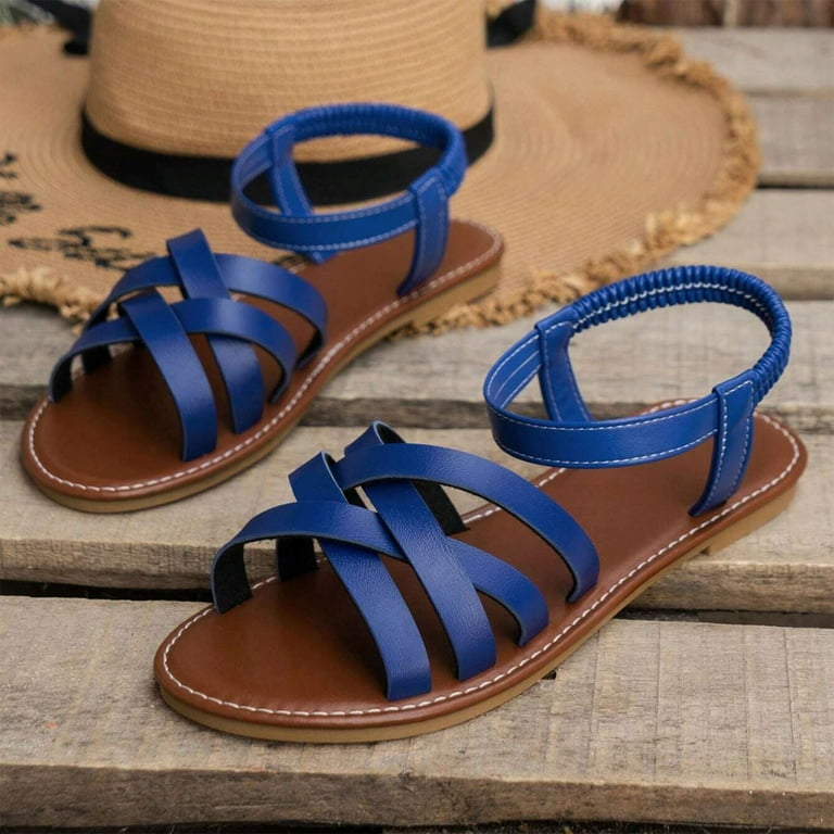 blue dress sandals flat Rockport Wide Width Sadie Ballet Flat | Women's | Navy | Size 7.5