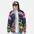 thumbnail image 2 of Vsdgher Sweat à Capuche Imprimé Champignon Coloré pour Hommes Femmes, Manches Longues Protection Solaire Pêche pour Course Natation-3TG, 2 of 7