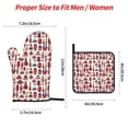 thumbnail image 2 of Honeii Rocket Pattern Pattern Oven Mitts and Pot Holders, Silicone Oven Gloves,500 F Heat Resistant Oven Mitts Sets, 4PCS, 2 of 6