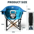 thumbnail image 5 of Slsy Oversized Padded Folding Camping Chair with Armrests - Heavy Duty Moon Chair for Outdoor Sports, Camping, Patio, and Picnics, 5 of 6