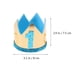 thumbnail image 2 of Adorables sombreros de cumpleaños para bebé, sombreros de fiesta para niños, coronas, diademas, decoraciones para fiestas (azul cielo), 2 of 7