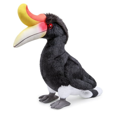 Lifelike Malay Hornbill Stuffed Animal,Soft Hornbill Plush Toy, Gifts for Kids,Home Decor,Hugging Toy 12"