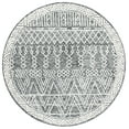 thumbnail image 2 of SAFAVIEH Abstract Alastar Geometric Wool Area Rug, Ivory/Black, 6' x 6' Round, 2 of 10