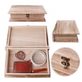 thumbnail image 3 of Wooden Hinged Lockable Box Jewellery Storage Case Crfats Sundries Organizer, 3 of 11
