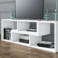 thumbnail image 3 of Cubicco Modern Engineered Wood TV Stand for TVs up to 55”, White, Veneer, 3 of 8