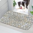 thumbnail image 4 of Stone Wall Plush Flannel Bath Rug 16x24 Inches, Quick Dry Absorbent Non Slip Mat for Bathroom Sink Tub, 4 of 8