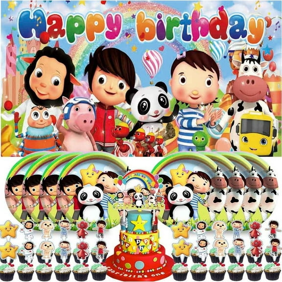 Little Baby Bum Party Supplies Birthday Decorations Plates Banner Kids Cake Toppers Set Decor