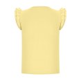 thumbnail image 6 of CYRBOKO Toddler Girls Shirts 2025, Casual Flutter&nbsp;Sleeve Summer Holiday Short Sleeve Tops Yellow Size 4-5 T, 6 of 8