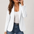 thumbnail image 5 of Gamivast Casual Blazer Jacket for Women Notch Lapel One Button Work Office Suit Coat Lightweight Elegant Business Professional Outerwear Cardigan with Pockets White M, 5 of 9